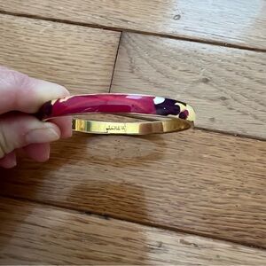 J. Crew Gold and Pink Enamel Bangle